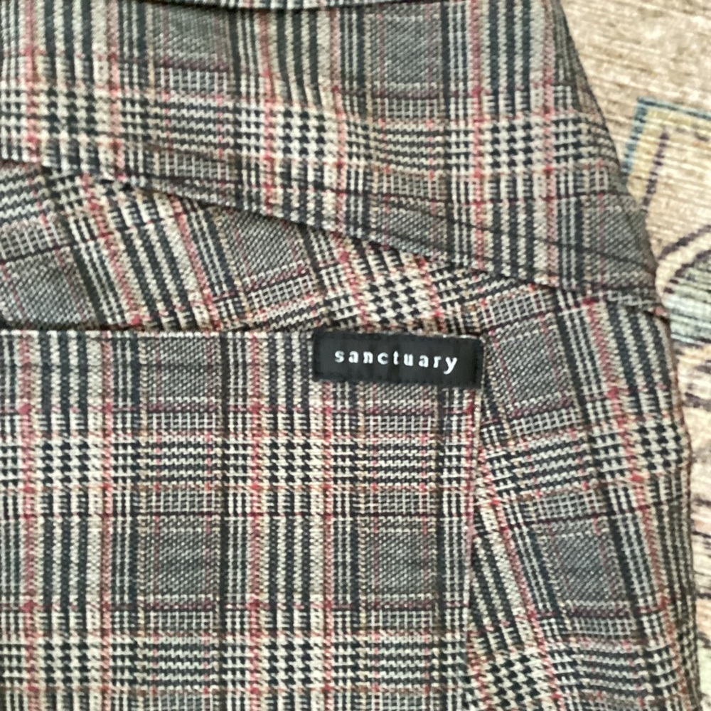 Sanctuary Women’s Gray Plaid Slim Fit Pull On Pants Size XS - Picture 5 of 8